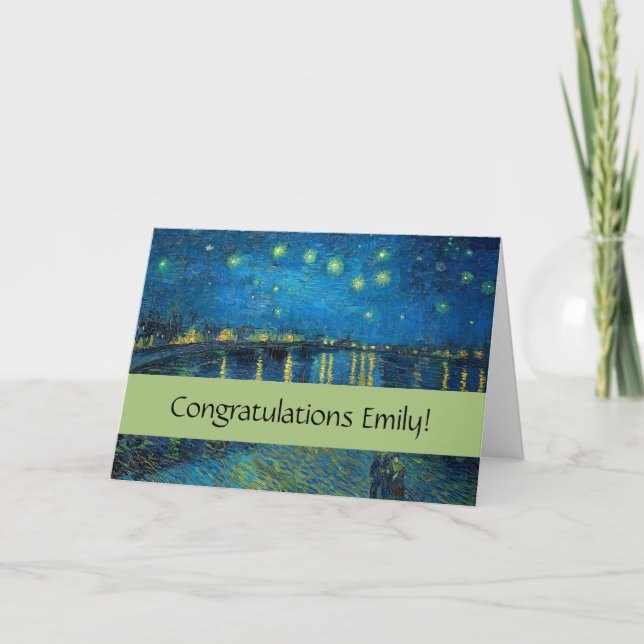 Tarjeta Vincent Van Gogh Starry Night Over the Rhone (Anverso)