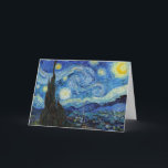 Tarjeta Vincent Van Gogh Starry Night Vintage Art Notecard<br><div class="desc">Vincent Van Gogh Starry Night Vintage Bella Artes Notecard</div>
