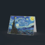 Tarjeta Vincent Van Gogh Starry Night Vintage Art Notecard<br><div class="desc">Vincent Van Gogh Starry Night Vintage Bella Artes Notecard</div>