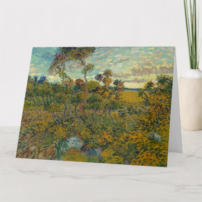 Tarjeta Vincent Van Gogh, Sunset En Montmajour (Anverso)