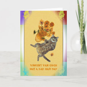 Tarjeta Vincent van Gogh tiene un mún día del pelo