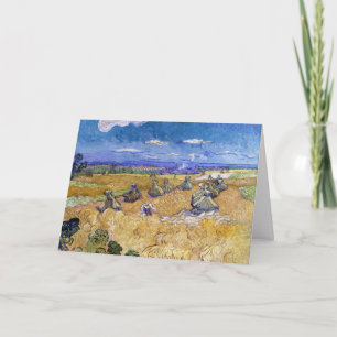Tarjeta Vincent van Gogh - Trigos con Segadores