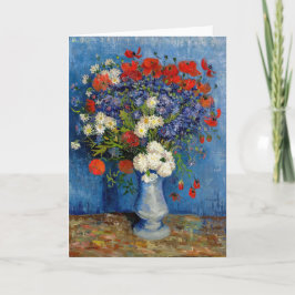 Tarjeta Vincent van Gogh - Vase con Cornflowers & Poppies