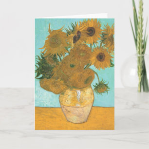 Tarjeta Vincent van Gogh - Vase con doce girasoles
