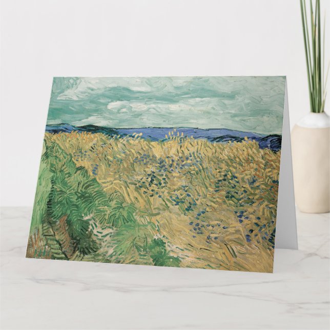 Tarjeta Vincent Van Gogh, Wheatfield Con Cornflowers (Anverso)