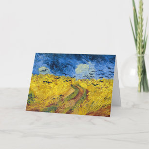 Tarjeta Vincent van Gogh - Wheatfield con cuervos