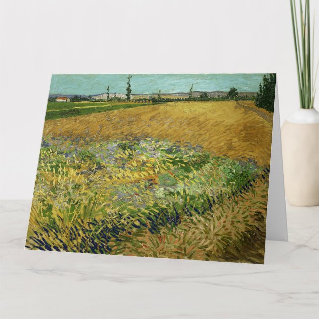 Tarjeta Vincent Van Gogh, Wheatfield, Korenveld (Anverso)