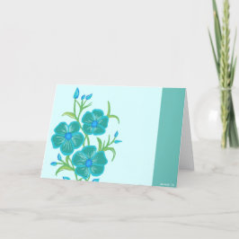 Tarjeta Vine de Flor Azul