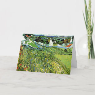Tarjeta Viñedos con vista de Auvers de Vincent van Gogh