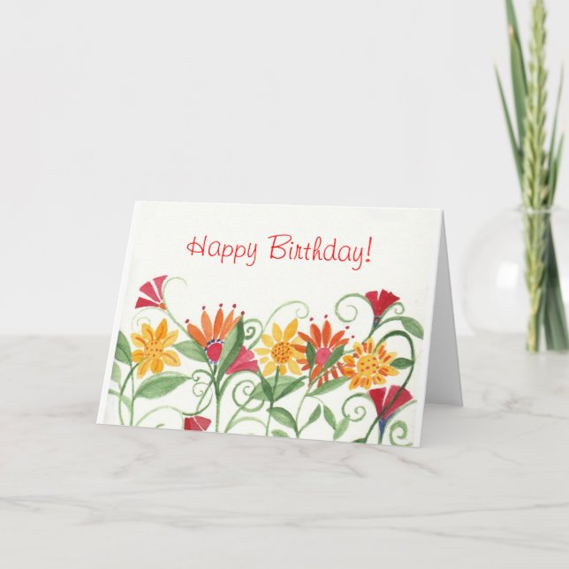 Tarjeta Vines Happy Birday Card (Anverso)