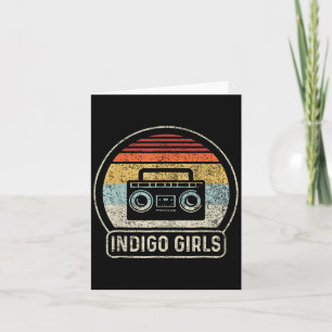 Tarjeta Viñeta Cinta Indigo Rock Chicas Music Retro S