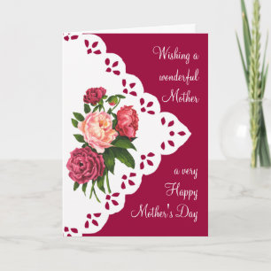 Tarjeta Viñeta Peony Flower Madres Día de la Madre Amor