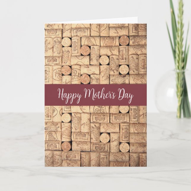 Tarjeta Vino del Día de la Madre (Anverso)