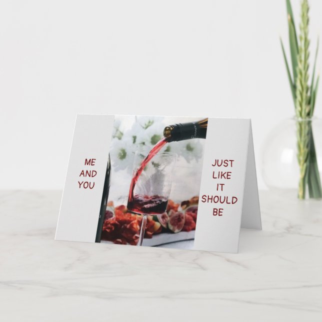 TARJETA **VINO, LOS DOS Y ALGUNOS MISTLETAS** (Anverso)