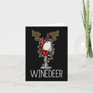 Tarjeta Vino navidad Lover Reindeer Vidrio Rojo