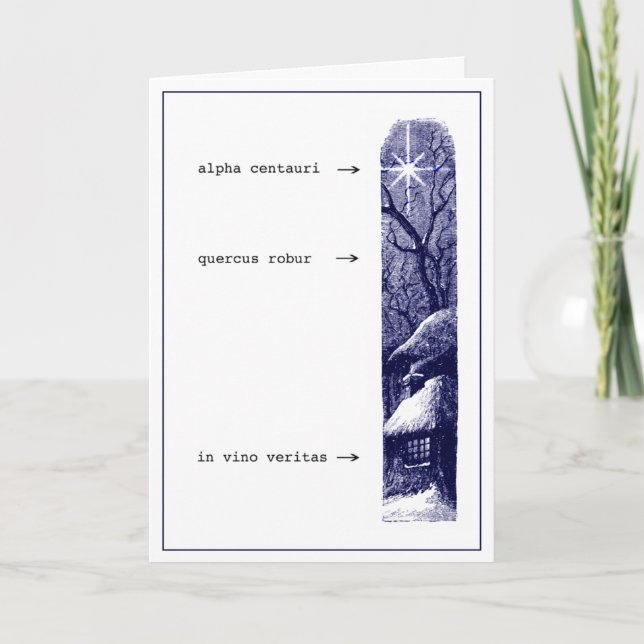 Tarjeta Vino Veritas Yuletide (Anverso)