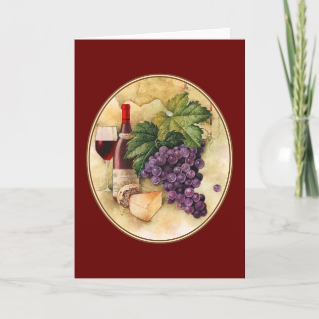 Tarjeta Vino y queso (Anverso)