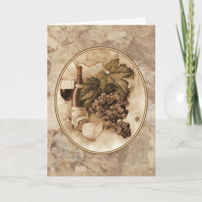 Tarjeta Vino y queso (Anverso)