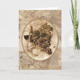 Tarjeta Vino y queso
