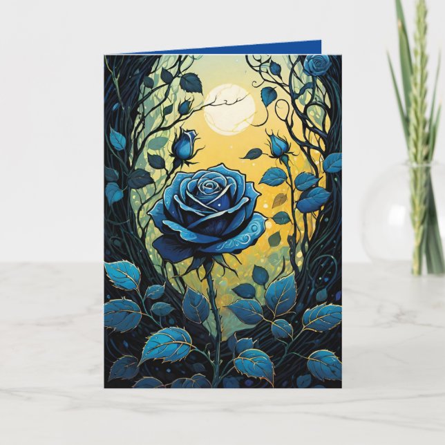 Tarjeta Vinos Rosa azul 2 (Anverso)