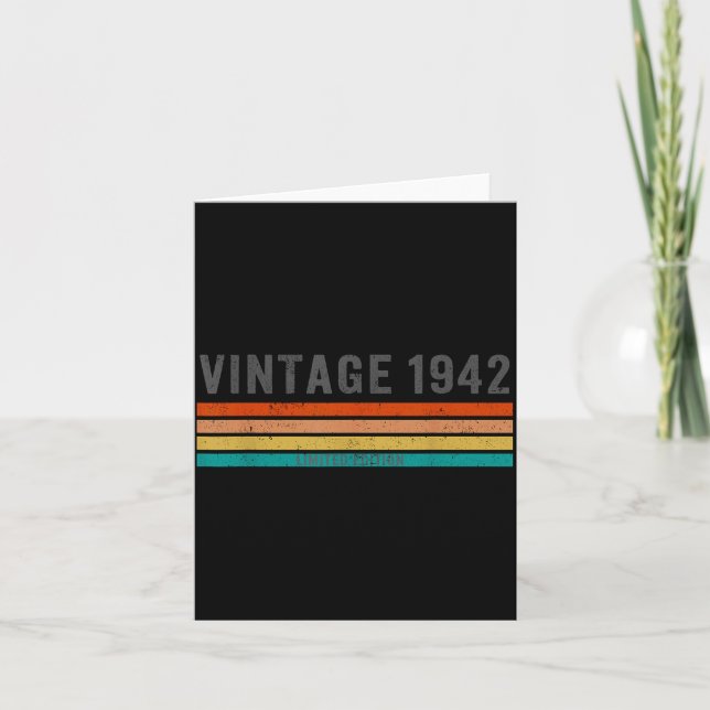 Tarjeta Vintage 1942 Limited Edition - 83rd Birthday Gift  (Anverso)
