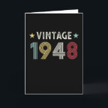 Tarjeta Vintage 1948 80th Birthday Gift de 80 años<br><div class="desc">Este diseño retro de 1948 de Vintage hace un gran regalo para hombres y mujeres que cumplen 80 años. Regalos de cumpleaños para él y para ella. Para una abuela o abuela increíble,  mamá o papá leyenda.</div>