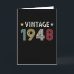 Tarjeta Vintage 1948 80th Birthday Gift de 80 años<br><div class="desc">Este diseño retro de 1948 de Vintage hace un gran regalo para hombres y mujeres que cumplen 80 años. Regalos de cumpleaños para él y para ella. Para una abuela o abuela increíble,  mamá o papá leyenda.</div>