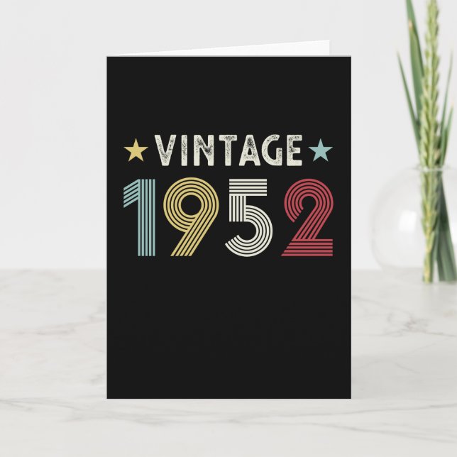 Tarjeta Vintage 1952 Regalo de cumpleaños 70 años (Anverso)