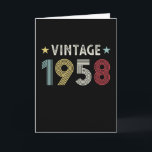 Tarjeta Vintage 1958 70th Birthday Gift de 70 años<br><div class="desc">Este diseño retro de Vintage de 1958 de cumpleaños 70 hace un gran regalo para hombres y mujeres que cumplen 70 años. Regalos de cumpleaños para él y para ella. Para una abuela o abuela increíble,  mamá o papá leyenda.</div>