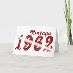 Tarjeta Vintage 1962