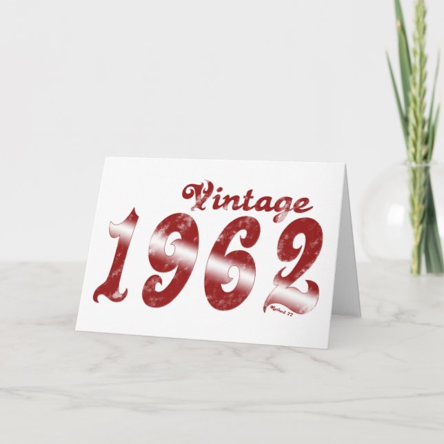 Tarjeta Vintage 1962 (Anverso)