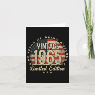 Tarjeta Vintage 1965 Limited Edition Gifts Usa de 60 años