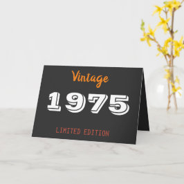 Tarjeta Vintage 1975 Limited Edition 50th Birthday Gift