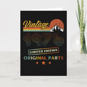 Tarjeta Vintage 1976 Cumpleaños Retro