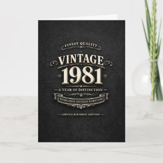 Tarjeta Vintage 1981 Birthday