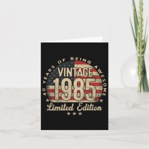 Tarjeta Vintage 1985 Limited Edition Gifts Usa de 40 años 