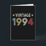 Tarjeta Vintage 1994 30th Birthday Gift de 30 años<br><div class="desc">Este diseño retro de Vintage de 1994 de 30 años hace un gran regalo para hombres y mujeres que cumplen 30 años. Regalos de cumpleaños para él y para ella. Para una abuela o abuela increíble,  mamá o papá leyenda.</div>