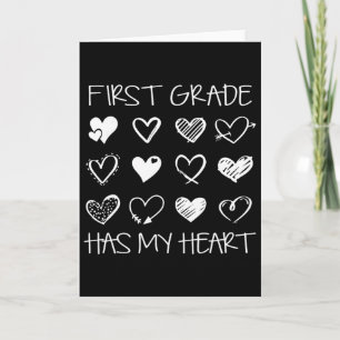 Tarjeta Vintage 1er Primer Grado Tiene Mi Corazón Día de S
