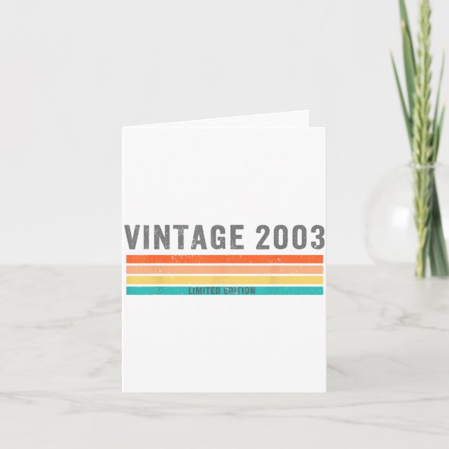 Tarjeta Vintage 2003 Limited Edition - 22nd Birthday Gift  (Anverso)
