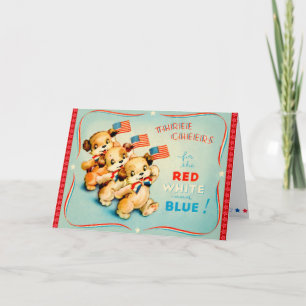 Tarjeta Vintage 4 de Julio