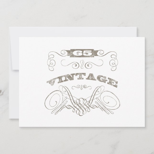 Tarjeta Vintage 65th Birthday (Anverso)