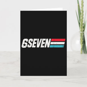 Tarjeta Vintage 67 Meme Retro 6 Siete 
