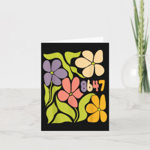 Tarjeta Vintage 86 47 Presidente de la Flor Anti Trump