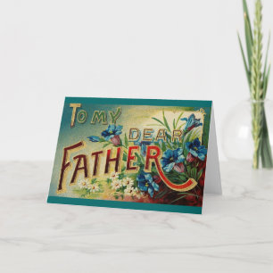 Tarjeta Vintage A Mi Querido Padre
