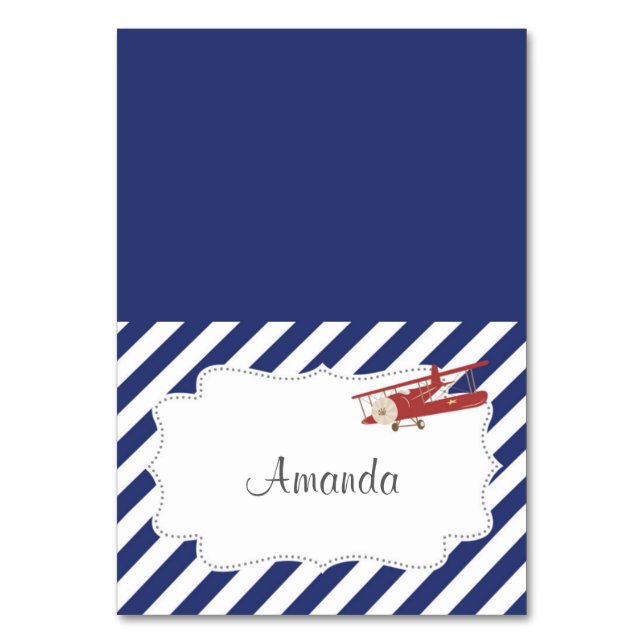 Tarjeta Vintage Airplane Place (Anverso)