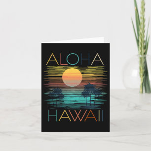 Tarjeta Vintage Aloha Hawaii Luau Hawaiian Costum de vacac