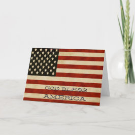 Tarjeta Vintage American Flag GIFTS