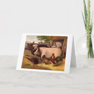 Tarjeta Vintage - Amigos de Barnyard,