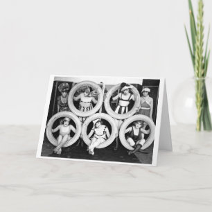 Tarjeta Vintage - amigos locos, tiempos locos,