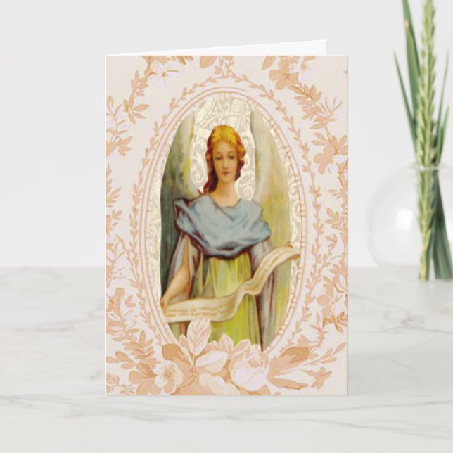 Tarjeta vintage Angel Easter (Anverso)
